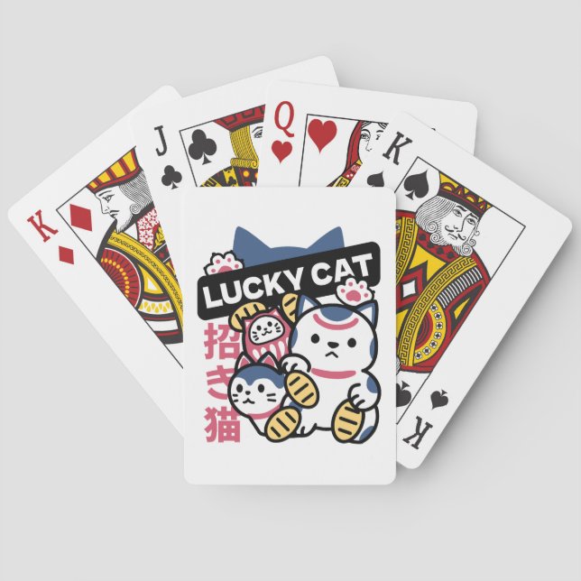 Jeu De Cartes Lucky Cat Maneki Neko – Japanese Fortune Cat  (dos)