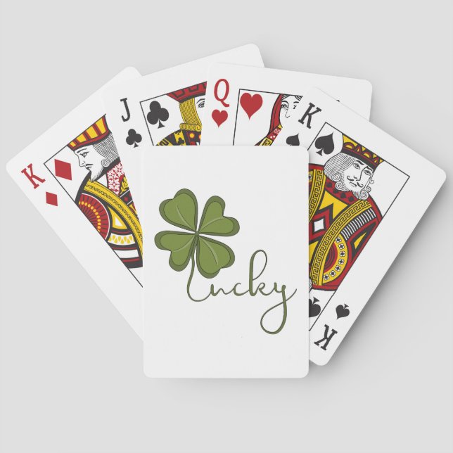 Jeu De Cartes Lucky Four Leaf Clover (dos)