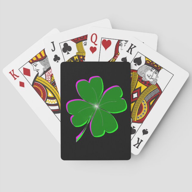 Jeu De Cartes Lucky Four Leaf Clover (dos)