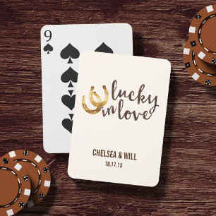 Jeu De Cartes Lucky in Love Horseshoe Wedding Favoriser