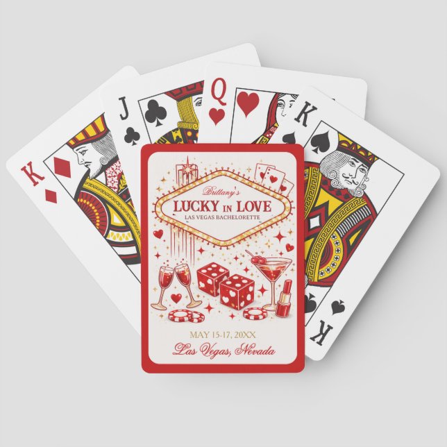 Jeu De Cartes Lucky in Love Las Vegas Bachelorette Casino Party (dos)