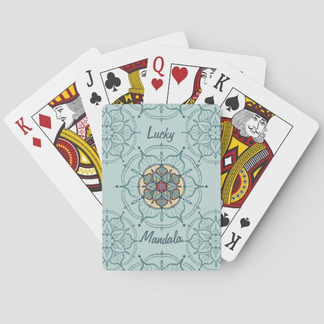 Jeu De Cartes Lucky Mandala Personnalisé Lecture Cartes (dos)