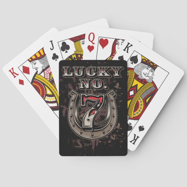 Jeu De Cartes Lucky No 7 (dos)
