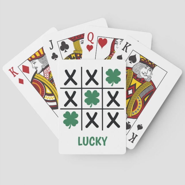 Jeu De Cartes Lucky Shamrock Tic Tac Toe (dos)