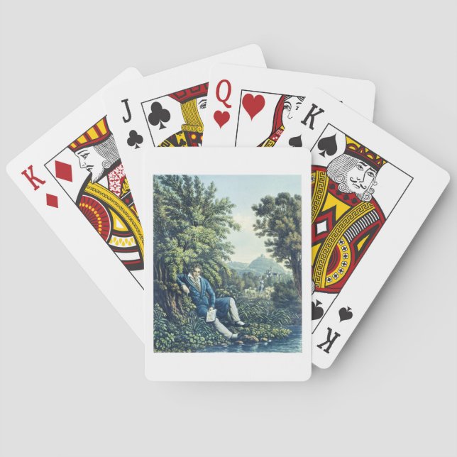 Jeu De Cartes Ludwig van Beethoven par une rivière (engravin (dos)