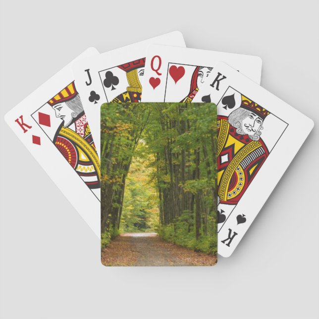 Jeu De Cartes Lumière au bout d'un tunnel d'arbres (dos)
