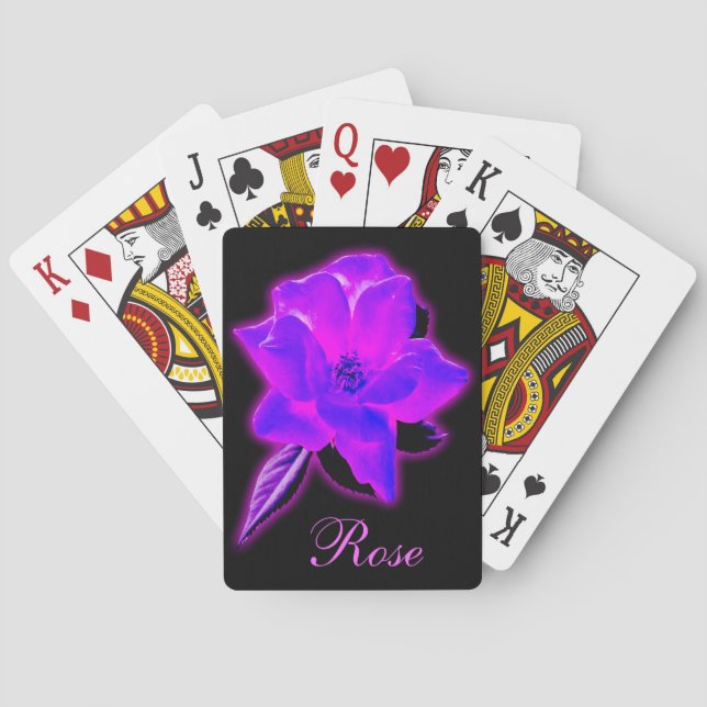 Jeu De Cartes Lumière de néon mauve rose mystique (dos)