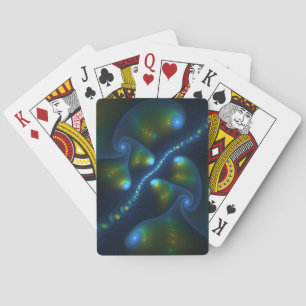 Jeu De Cartes Lumières de l'Imaginaire Abstrait Bleu Vert Jaune