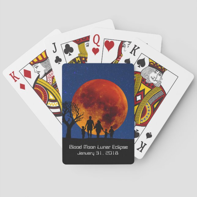 Jeu De Cartes Lune de sang Éclipse lunaire 2018 (dos)