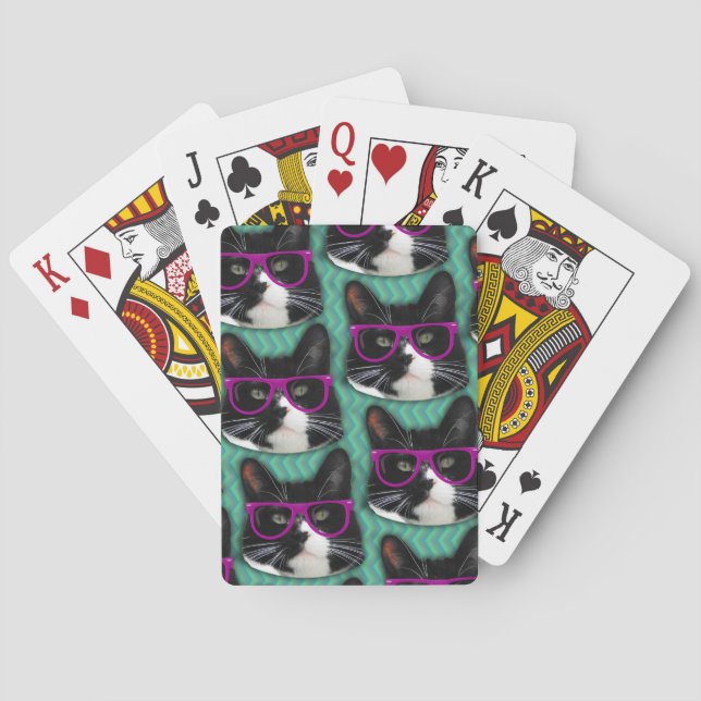 Jeu De Cartes Lunettes amusantes Tuxedo Cool Epic Motif (dos)