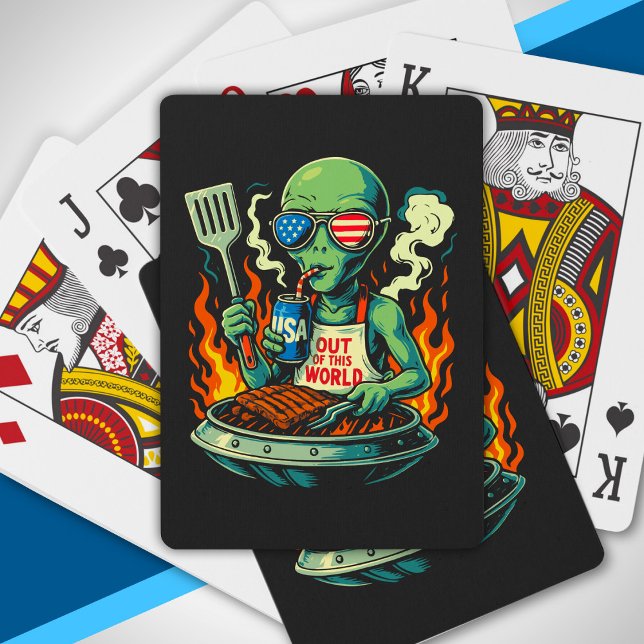 Jeu De Cartes Lunettes de soleil drapeau américain BBQ Grill ext (Créateur téléchargé)