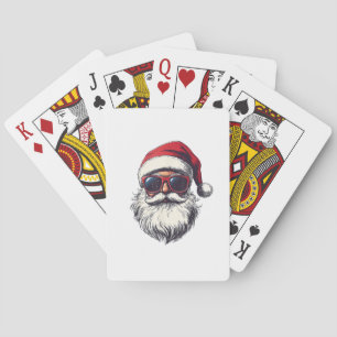Jeu De Cartes Lunettes de soleil rétro visage cool Santa Claus N
