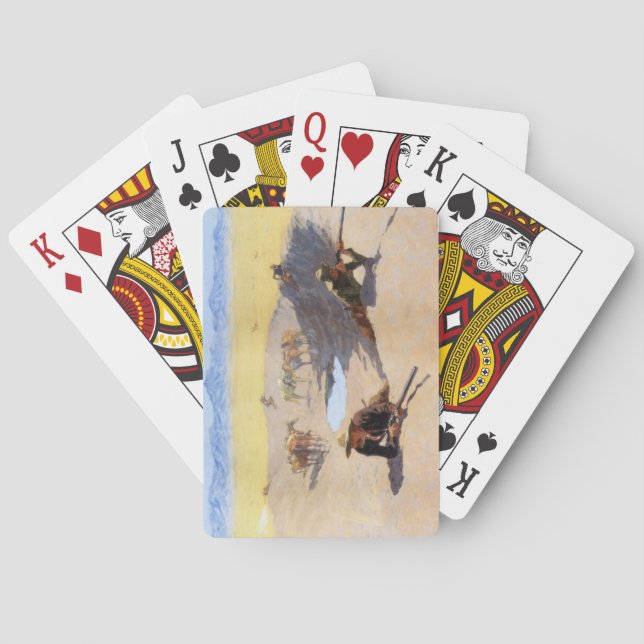 Jeu De Cartes Lutter pour le trou d'eau (par Frederic Remington) (dos)