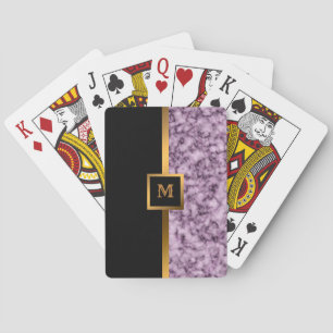 Jeu De Cartes Luxe Elégant Marbre Noir Or Moderne