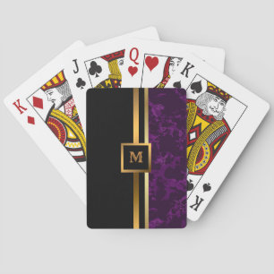 Jeu De Cartes Luxe Elégant Marbre Noir Or Moderne