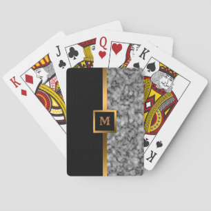 Jeu De Cartes Luxe Elégant Marbre Noir Or Moderne
