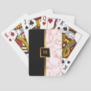 Jeu De Cartes Luxe Elégant Marbre Noir Or Moderne