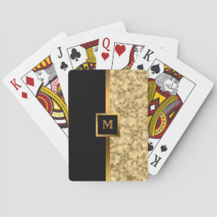 Jeu De Cartes Luxe Elégant Marbre Noir Or Moderne