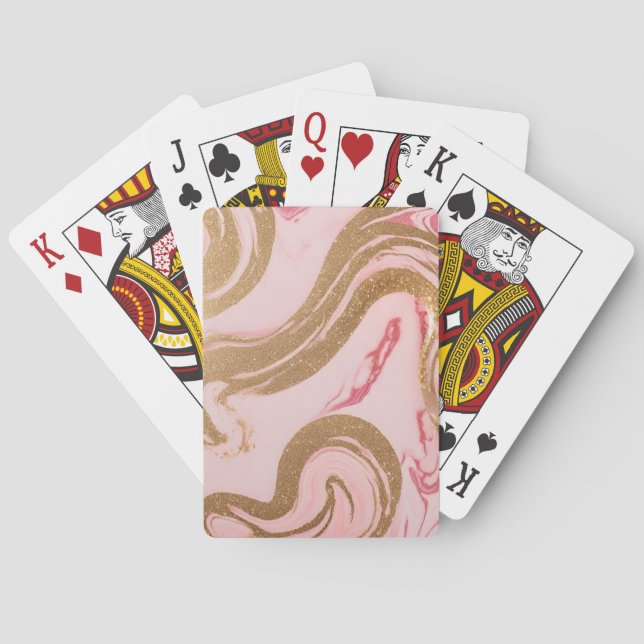 Jeu De Cartes Luxe Gold Rose Art IA (dos)