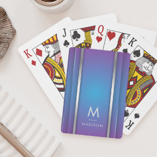Jeu De Cartes Luxe Moderne Minimal Abstrait Violet Bleu
