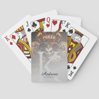 Jeu De Cartes Luxury Poker Joker King Card Design, Custom 