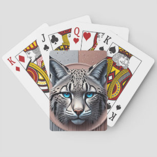 Jeu De Cartes Lynx sauvage géométrique avec des détails modernes