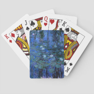 Jeu De Cartes Lys d'eau bleu Claude Monet