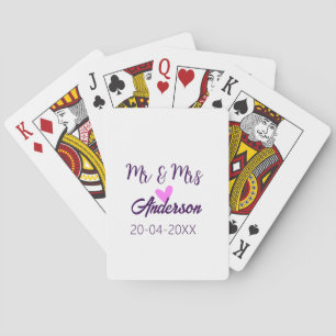 Jeu De Cartes M. et Mme ajoutent le nom de famille date année ca