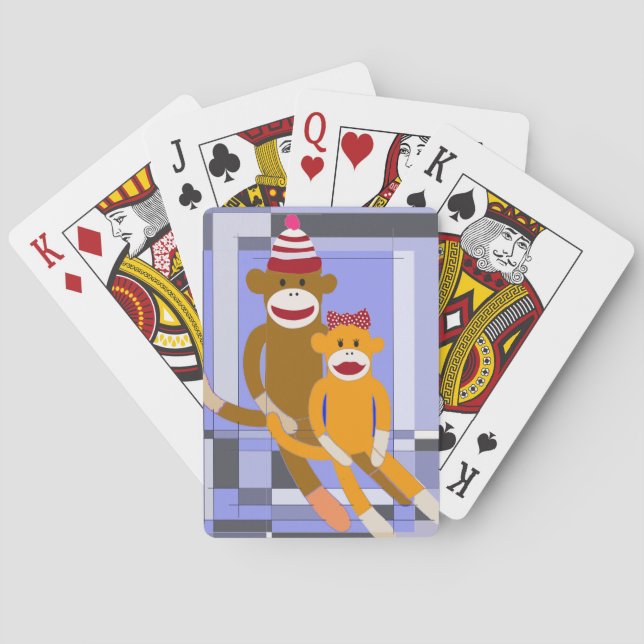 Jeu De Cartes M. et Mme Sock Monkey. (dos)