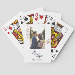 Jeu De Cartes M. & Mme Nom Mariage photo personnalisé