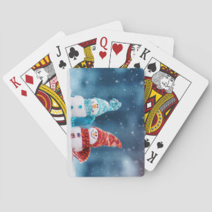 Jeu De Cartes M. & Mme Snowman jouant aux cartes