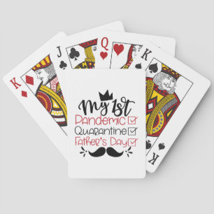 Jeu De Cartes Ma première Fête des pères de quarantaine pandémiq