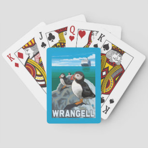 Jeu De Cartes Macareux et bateau de croisière - Wrangell, Alaska