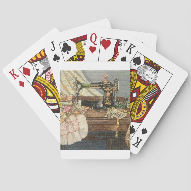 Jeu De Cartes Machine à coudre et robe (dos)
