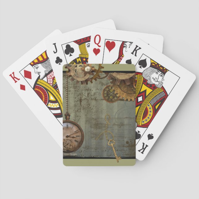 Jeu De Cartes Machine à voyager dans le temps Steampunk (dos)