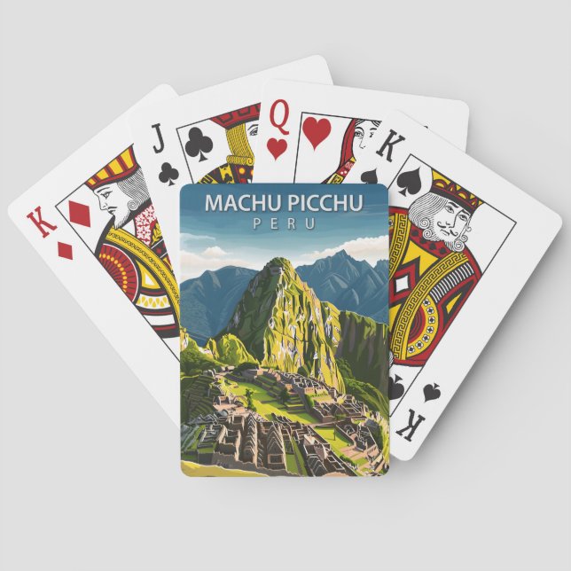 Jeu De Cartes Machu Picchu Pérou Vintage voyage (dos)