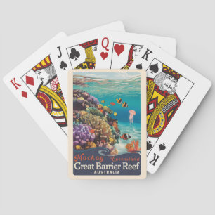 Jeu De Cartes Mackay Great Barrier Reef Travel Art Vintage