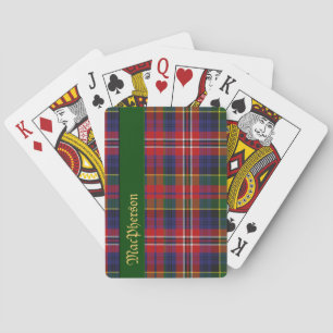 Jeu De Cartes MacPherson Tartan coloré Plaid Plaid Playing Cards