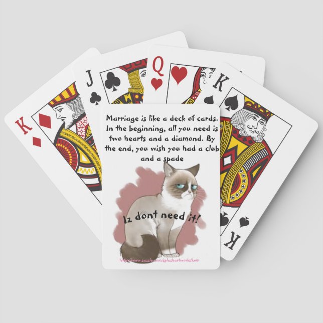 Jeu De Cartes "Mad Kat contre le mariage" (dos)