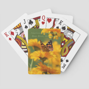 Jeu De Cartes Madame américaine Butterfly sur le Heliopsis