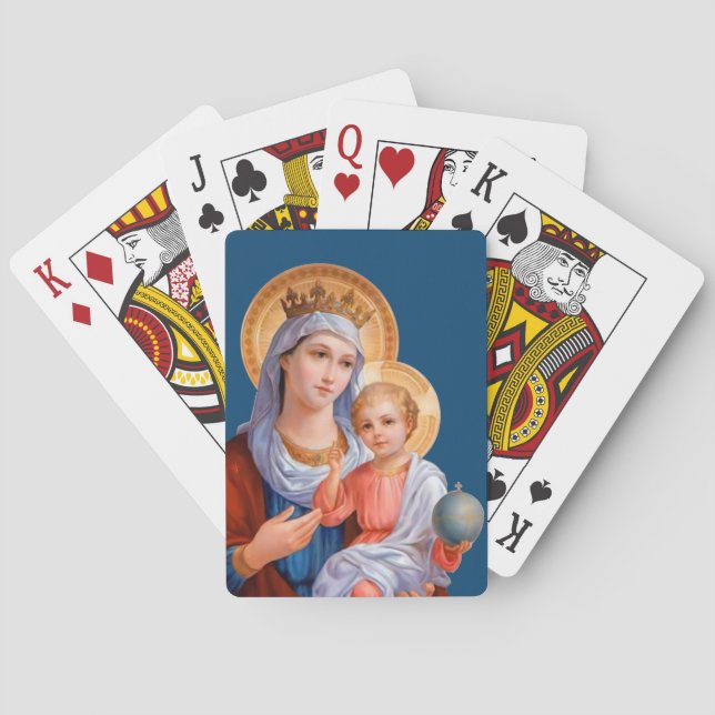 Jeu De Cartes Madone et Enfant (dos)