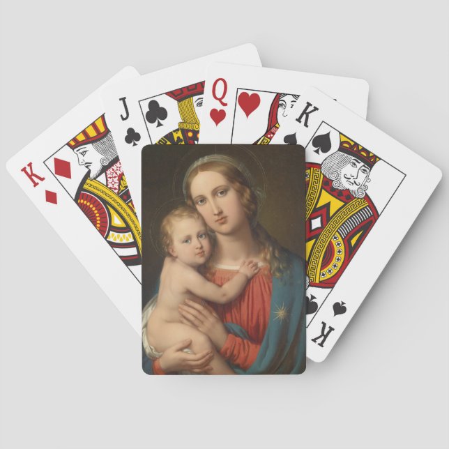 Jeu De Cartes Madone et Enfant (dos)