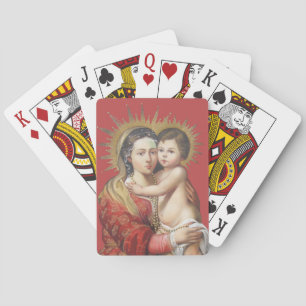 Jeu De Cartes Madone et Enfant