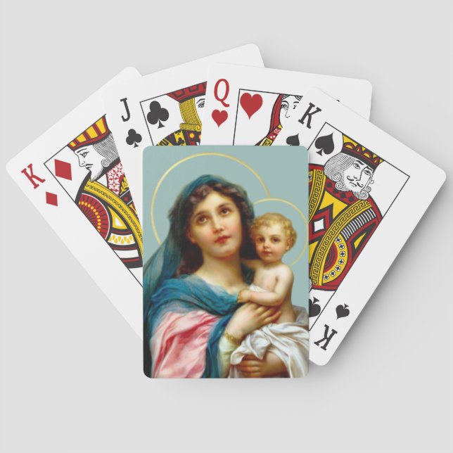 Jeu De Cartes Madone et Enfant (dos)