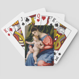 Jeu De Cartes Madone et Enfant avec le saint Jean enfant