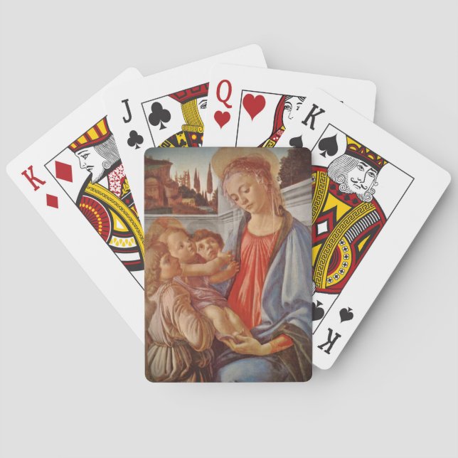 Jeu De Cartes Madonna Christ Child et deux anges (dos)