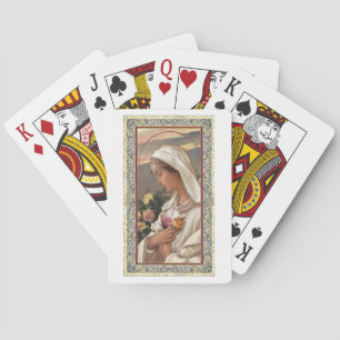 Jeu De Cartes Madonna dans les cartes de poker blanc
