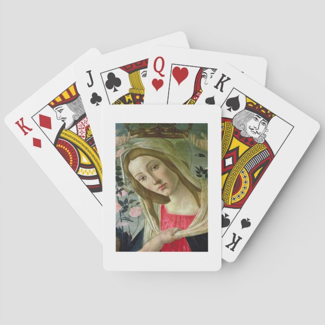 Jeu De Cartes Madonna et l'enfant couronné par les anges, détail (dos)