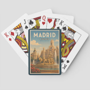Jeu De Cartes Madrid Espagne Fontaine Cibeles Illustration Voyag