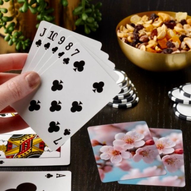 Jeu De Cartes Magie de Fleur Rose (Poker cards easy to shuffle, smooth card stock. Dimensions: 2.5" x 3.5”. 

)